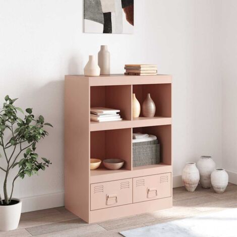 Highboard Pink 67x39x95 cm Steel vidaXL
