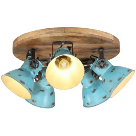 Ceiling Lamp 25 W Distressed Blue 50x50x25 cm E27 vidaXL