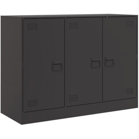 Sideboard Black 99x39x73 cm Steel vidaXL (1/5)