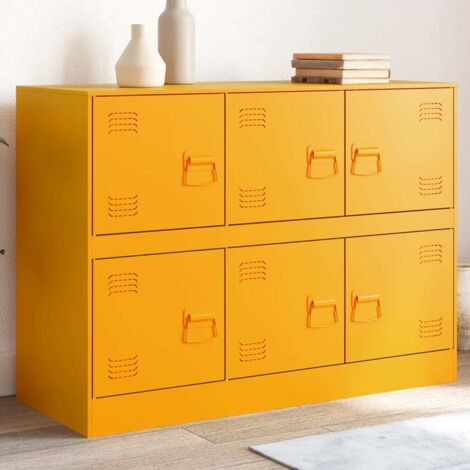 Sideboard Mustard Yellow 99x39x73 cm Steel vidaXL