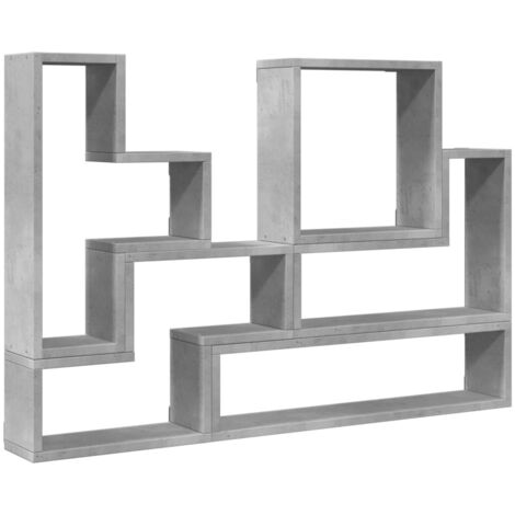 Wall Shelf Concrete Grey 96x12x64 cm Engineered Wood vidaXL