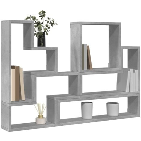 Wall Shelf Concrete Grey 96x12x64 cm Engineered Wood vidaXL