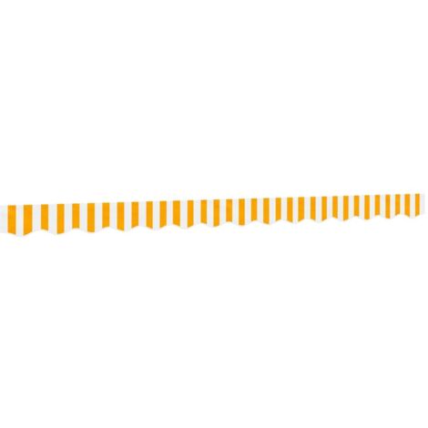 Replacement Fabric for Awning Valance Yellow and White Stripe 3.5 m vidaXL
