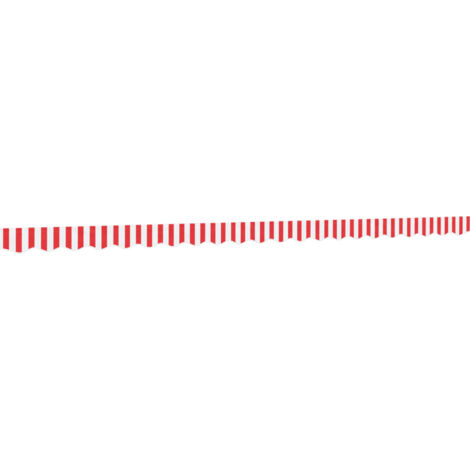 Replacement Fabric for Awning Valance Red and White Stripe 5 m vidaXL