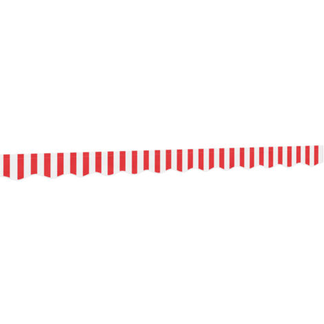 Replacement Fabric for Awning Valance Red and White Stripe 3 m vidaXL