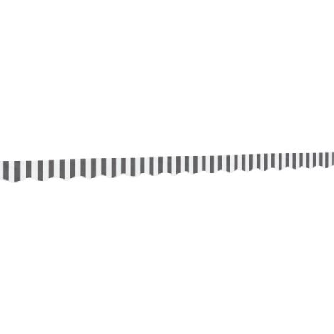 Replacement Fabric for Awning Valance Anthracite and White Stripe 4 m vidaXL