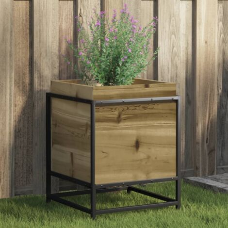 Garden Planter 40x40x50 cm Impregnated Wood Pine vidaXL (1/5)