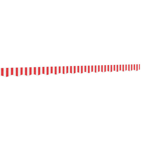 Replacement Fabric for Awning Valance Red and White Stripe 4 m vidaXL