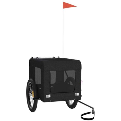 Pet Bike Trailer Black Oxford Fabric&Iron vidaXL