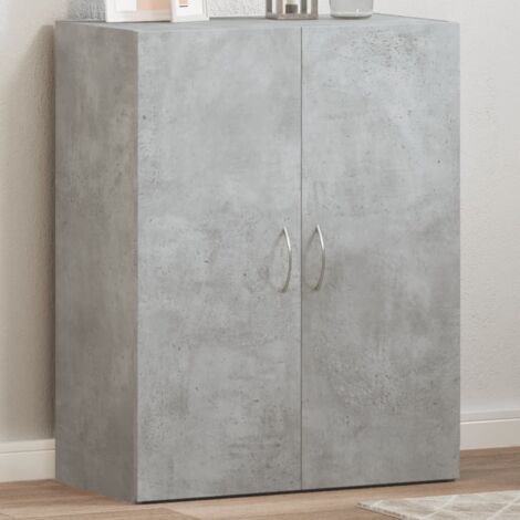File Cabinet Concrete Grey 60x32x77.5 cm Engineered Wood vidaXL