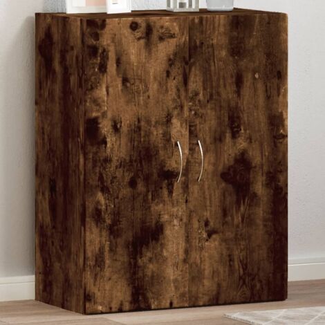 File Cabinet Smoked Oak 60x32x77.5 cm Engineered Wood vidaXL