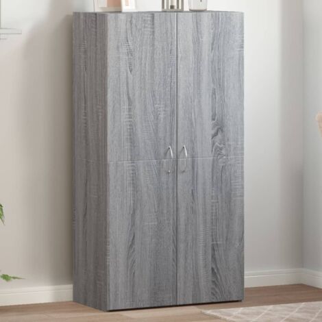 vidaXL File Cabinet Grey Sonoma 60x32x115 cm Engineered Wood
