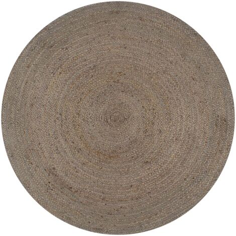 Handmade Rug Jute Round 150 cm Grey vidaXL