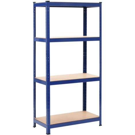 Storage Shelf Blue 80x40x160 cm Steel and MDF vidaXL