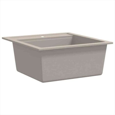Granite Kitchen Sink Single Basin Beige vidaXL