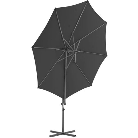 Cantilever Garden Parasol with Steel Pole Anthracite 300 cm vidaXL
