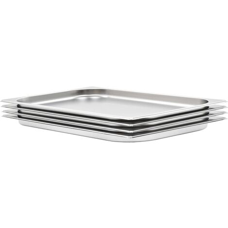 Gastronorm Containers 4 pcs GN 1/1 20 mm Stainless Steel vidaXL