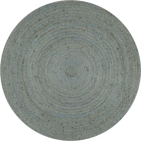 Handmade Rug Jute Round 150 cm Olive Green vidaXL