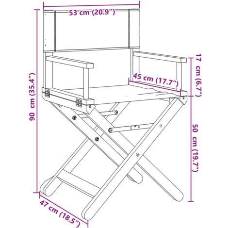 Folding Director Chairs 2 pcs Dark Grey Fabric vidaXL