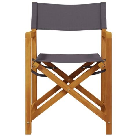 Folding Director Chairs 2 pcs Dark Grey Fabric vidaXL