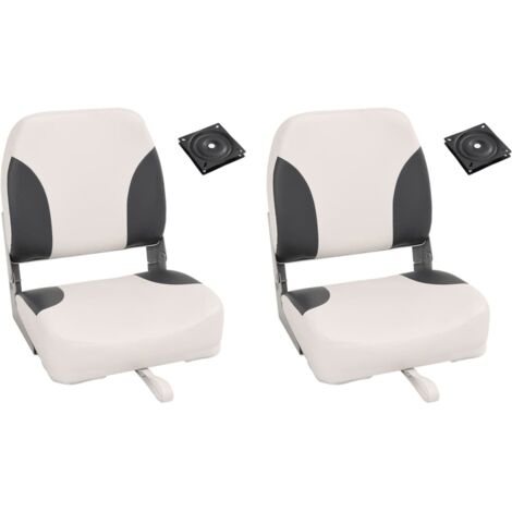 Foldable Boat Seat 2 Set Low Backrest vidaXL