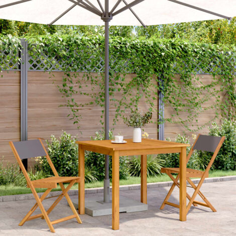 Bistro Chairs 2 pcs Anthracite Solid Wood Acacia and Fabric vidaXL