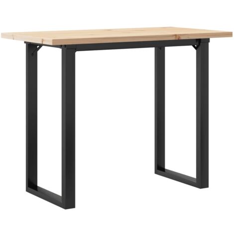 Dining Table O-Frame 100x50x75.5 cm Solid Wood Pine and Steel vidaXL (1/5)