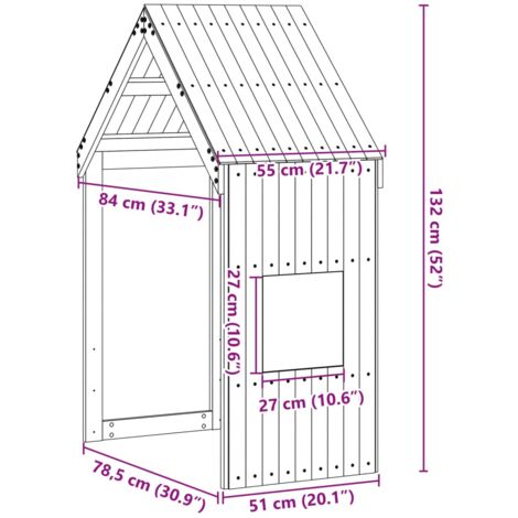 Kids' Bed Roof 55x84x132 cm Solid Wood Pine vidaXL