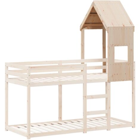 Kids' Bed Roof 55x84x132 cm Solid Wood Pine vidaXL