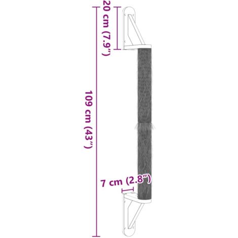 Wall-mounted Cat Scratching Post 109 cm Sisal vidaXL