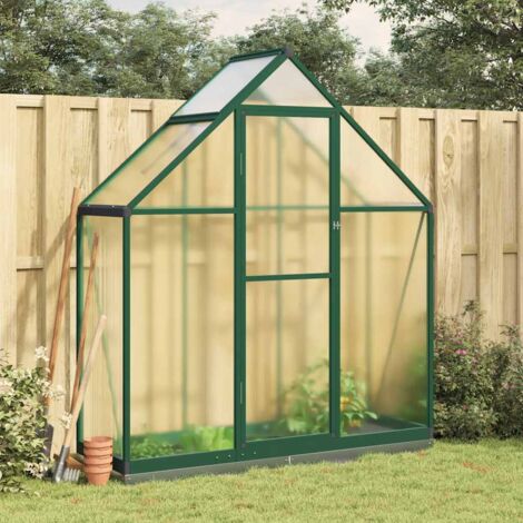 Greenhouse with Base Frame Green 169x58x202 cm Aluminium vidaXL (1/5)