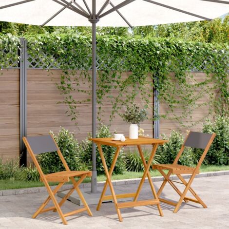 Bistro Set Anthracite Solid acacia wood, 100% polyester Small vidaXL (1/5)