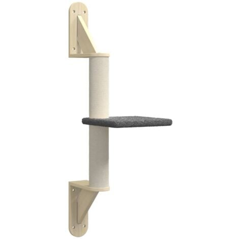 Wall-mounted Cat Tree with Scratching Post Dark Grey 85.5 cm vidaXL