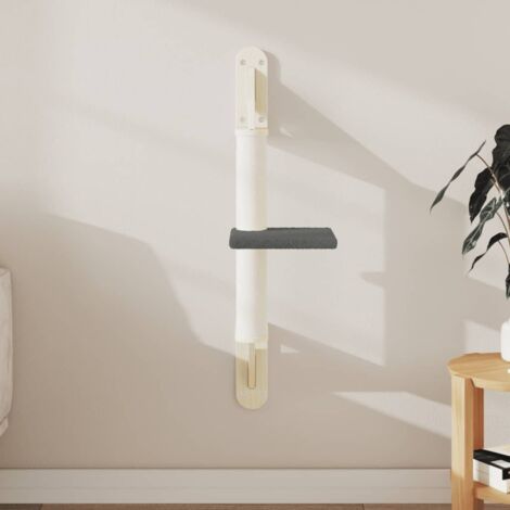 Wall-mounted Cat Tree with Scratching Post Dark Grey 85.5 cm vidaXL