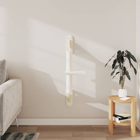 Wall-mounted Cat Tree with Scratching Post Cream 85.5 cm vidaXL