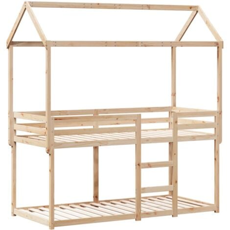 Bunk Bed without Mattress 90x190 cm Single Solid Wood Pine vidaXL