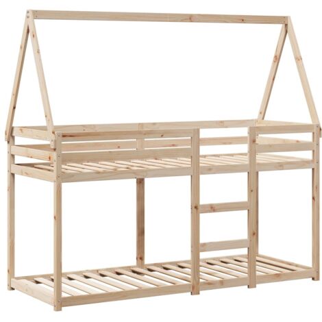 Bunk Bed without Mattress 80x200 cm Solid Wood Pine vidaXL