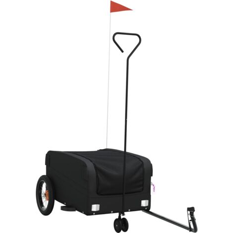 Bike Trailer Black 30 kg Iron vidaXL (1/5)
