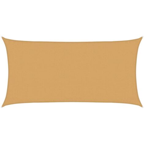 Sunshade Sail 160 g/m² Rectangular Sand 3x6 m HDPE vidaXL