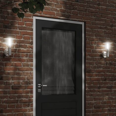 Outdoor Wall Lights 2pcs Silver Stainless Steel vidaXL
