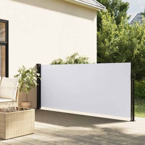 Retractable Side Awning White 120x500 cm vidaXL