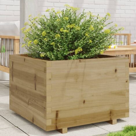 Garden Planter 70x70x49.5 cm Impregnated Wood Pine vidaXL (1/5)