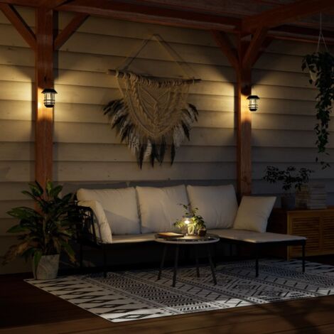 Solar Outdoor Wall Lanterns 4 pcs White vidaXL