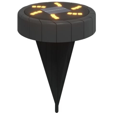 Solar Ground Lights with Ground Spikes Outdoor 12 pcs Warm White vidaXL