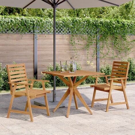 3 Piece Garden Dining Set Solid Wood Acacia vidaXL (1/5)