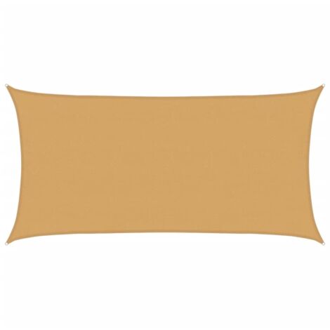 Sunshade Sail 160 g/m² Rectangular Sand 4x7 m HDPE vidaXL