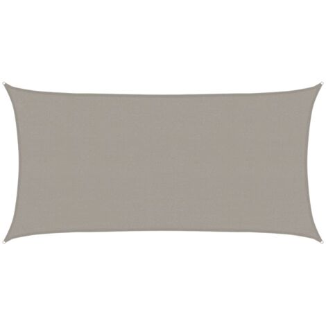Sunshade Sail 160 g/m² Rectangular Light Grey 2x4 m HDPE vidaXL