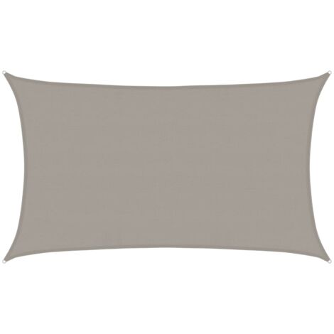 Sunshade Sail 160 g/m² Rectangular Light Grey 5x8 m HDPE vidaXL