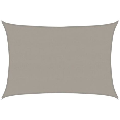 Sunshade Sail 160 g/m² Rectangular Light Grey 5x6 m HDPE vidaXL