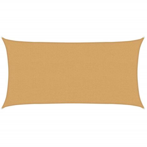 Sunshade Sail 160 g/m² Rectangular Sand 2x4 m HDPE vidaXL